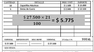 C&oacute;mo Completar una Factura A y Calcular el IVA