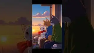 Butterflies in the Morning Sky | A Peaceful Anime Rooftop Moment#youtubeshorts