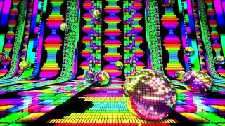 10 Hours Rolling Disco Balls 4K VJ Loop &ndash; Rainbow Tunnel Visuals for Party & DJ Set