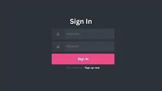 How to create login form in html and css