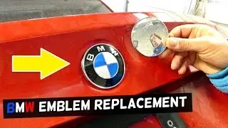 BMW E90 E46 E39 E60 E83 E65 TRUNK LID HOOD EMBLEM REPLACEMENT REMOVAL
