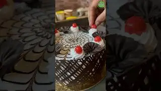 quick and simple black forest cake making tutorial | #shorts #cake #masterchefimran
