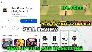 Real Cricket Swipe Game New Update Launched! Rc Swipe Download ! Rc swipe Mega Update