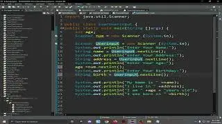 JAVA TUTORIAL #3   USERINPUT