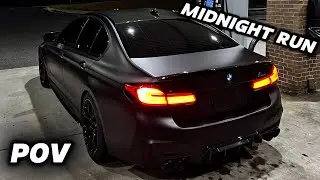 НОЧНАЯ ПОЕЗДКА ПО ЦЕНТРУ ГОРОДА НА BMW M5 COMPETITION С ОЧЕНЬ ГРОМКИМ ВЫхлопом