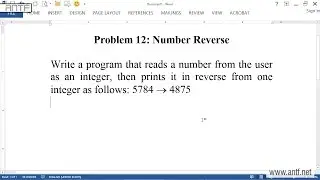 C# 313 - Number Reverse بالعربية (Dr. ANTF)