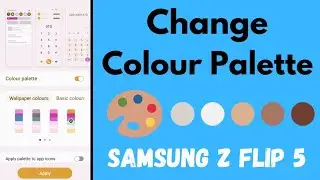 How to Change the Color Palette in Samsung Galaxy Z Flip 5 | Change Accent Color