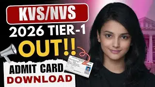 kvs nvs admit card 2026 | how to download kvs admit card | kvs nvs admit card download