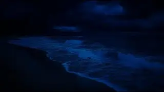 Deep Sleep with Ocean Waves Sounds | Dark Night Sea Sounds to Relieve Insomnia and Calm the Mind