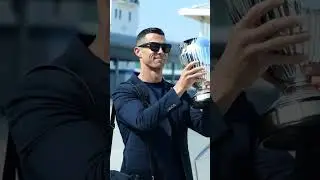 Ronaldo wining trophy AI video animation #football