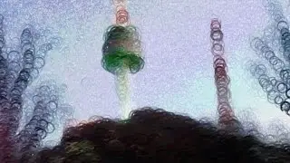 Processing image drawing | Seoul, Namsan Tower (Creative coding art))