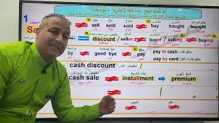 كل كلمات منهج اللغه الانجليزيه للصف الثالث الثانوي التجاري الحصة الاولى