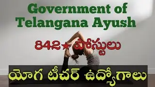 తెలంగాణ ప్రభుత్వం నుండి యోగా ఇన్స్ట్రక్టర్ అవుట్సోర్సింగ్ ఉద్యోగాలు |Telangana Yoga Instructor job's