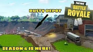 *NEW* METEOR CRASH GAMEPLAY! DUSTY DEPOT/DIVOT DESTROYED GAMEPLAY! (Fortnite New Season 4)