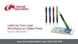 Light Up Your Logo PenStylus w Matte Finish