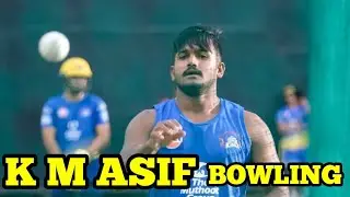 K M Asif bowling action | Wickets by Asif in domestic tournament | CSK fast bowler.