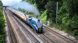 The Ebor Streak, behind 4464 Bittern, on the ECML thru' Welwyn G.C. on Saturday 29.06.13
