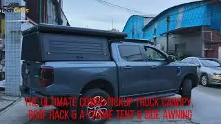 The Ultimate Combo:Pickup truck Canopy&Roof Rack & A-Frame Tent & Side Awning#pickuptruck #pickup
