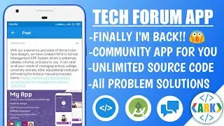 Community Tech Forum App || Unlimited Android Studio Source Code