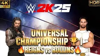 Roman Reigns vs Seth Rollins – Universal Championship | No Commentary | WWE 2K25 4K HDR