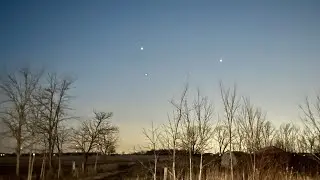 UFO Triangle Formation Over Our House