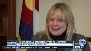 Checking a contractor's license