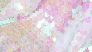 Iridescent Pink & Orange Mermaid Sequin Dress Fabric 36077