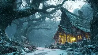 A Welcoming Glow at the Edge of the Winter Woods | Medieval Celtic Music Ambience for Sleep