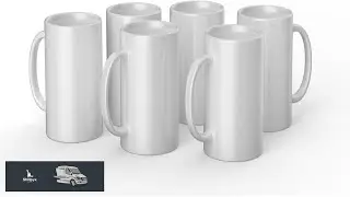 Cricut Blank Mug Ceramic Coated Dishwasher & Microwave Safe 15 Oz Sublimation Ready