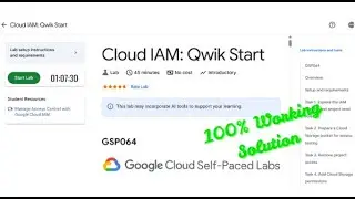 Cloud IAM: Qwik Start || #qwiklabs || #GSP064 #googlecloudskillsboost #solution #solutions #2025
