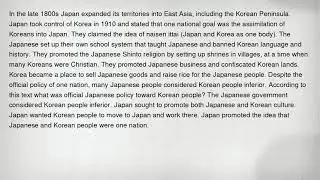 In the late 1800s Japan expanded its territories into East Asia, including the Korean Peninsula. Jap