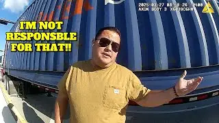 Дальнобойщик попал в аварию с участием легкового автомобиля &mdash; округ Бровард, Флорида &mdash; 27 марта 2...