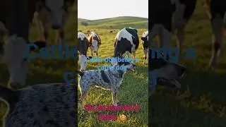 Buddy the Cattle Dog Playing With Cows