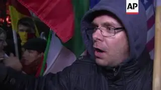 Romania protests continue into the night