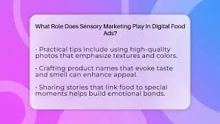 What Role Does Sensory Marketing Play In Digital Food Ads? - Food Business Playbook