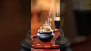 Three-Legged Round Tripod Cauldron Incense Coil Burner#healing#incenseburner#chineseculture#relaxing