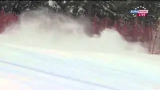 Elisabeth Goergl crash Lake Louise 2014