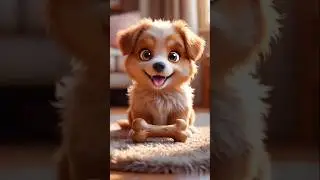 Cute Puppy and the Big bone #ai#cat#lovecats#cats#catvideos#funny#kittens#catlover #funny #subscribe