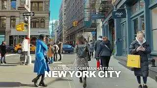 New York Manhattan Winter Walk, Broadway, SoHo, 8th Avenue and 6th Avenue, Travel, USA, 4K