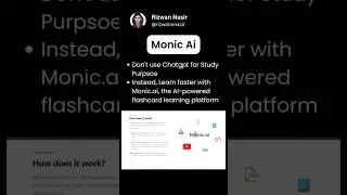Monic Ai is an AI-powered flashcard learning platform #monic #monicai #ai #gpt5 #viral #trending