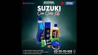 Suzuki Car Care Kit - ECSTAR Genuine Oil & Chemical. #suzuki #suzukimehranmotors #carcareproducts