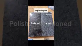 Clint explains honed countertops.