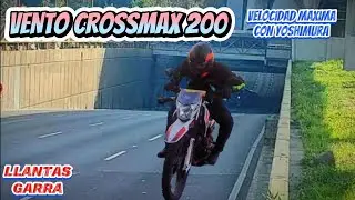 Velocidad Maxima de la Vento Crossmax 200 // con Escape Yoshimura ❤️&zwj;🔥