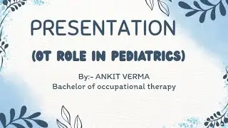 Occupational therapy role in pediatrics#doctor#occupationaltherapy#students #study #imsbhu#trending
