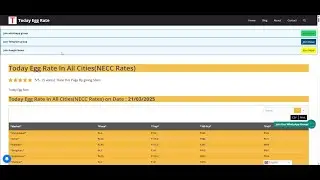 Today NECC Egg rate on 21/03/2025. #todayeggrate #eggrate #eggprice  #egg