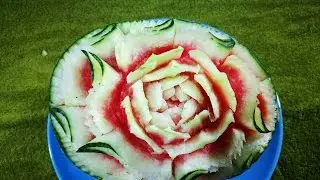 How to Mack Beautiful Watermelon in to flower - Fruit Carving