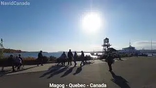 Magog Lake in a sunny day 2022