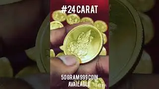 50 gram Gold Coin | 24 carat | 999 | 24K | Pure Gold #saibabacolony #wholesale #manufacturer #coin