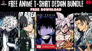 FREE Anime T‑Shirt Design Bundle | High‑Quality Printable Anime Graphics for Merch & POD