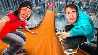 Je D&Eacute;FIS @Casquey sur des MEGA RAMPES IMPOSSIBLES de SKATE !